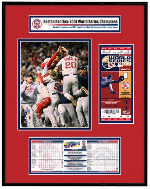 Bostob Red Sox 2007 World Series - Team Celebration - Ticket Frame Jr.