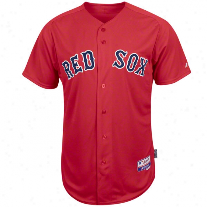 Boston Red Sox Alternate Scarlet Authentic Cool Base␞ On-field Mlb Jersey