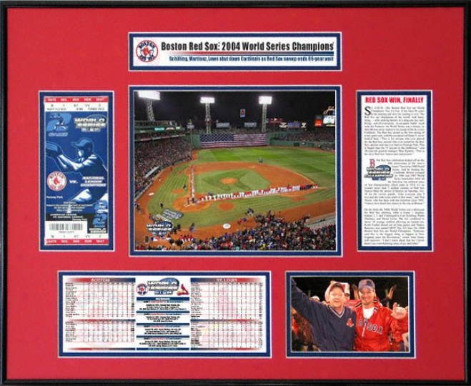 Boston Red Sox - Game 1 Opening Ceremony - 2004 World Series Ticket Frame