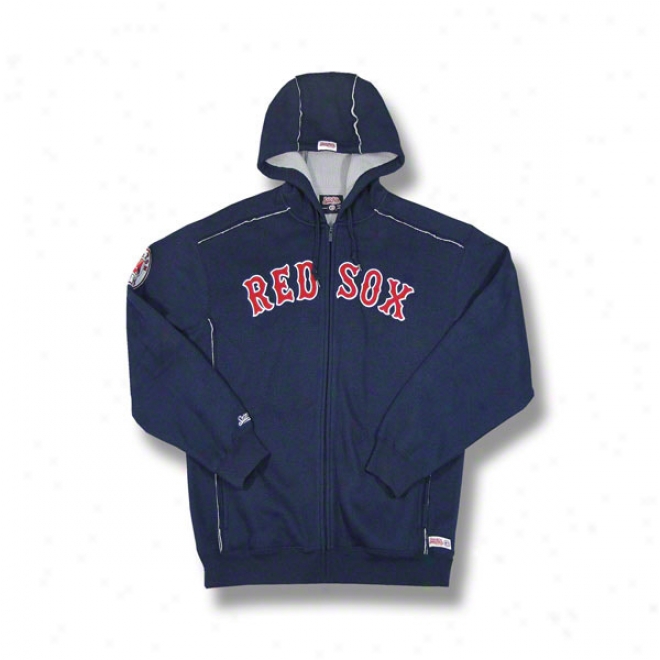 Boston Red Sox Nwvy Grand Slam Full-zip Sherpa Lined Thermal Hooded Jacket