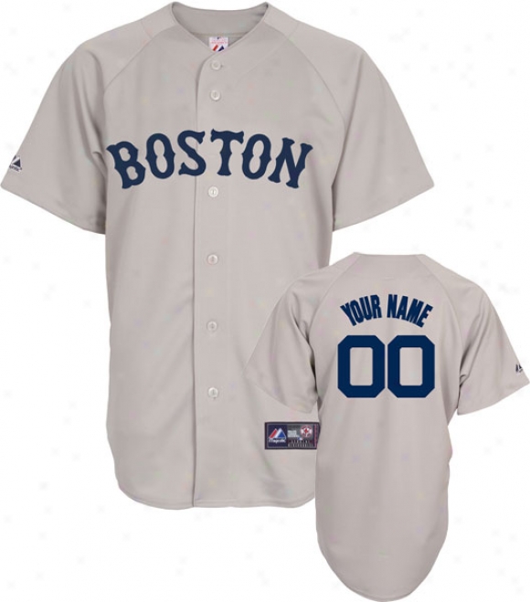 Boston Red Sox -personalized With Your Name- Road Mlb Replica Jersey