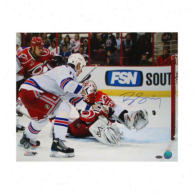 Brandon Dubinsky New York Rangers Vs Huericanes 16x20 Autographed Photograph