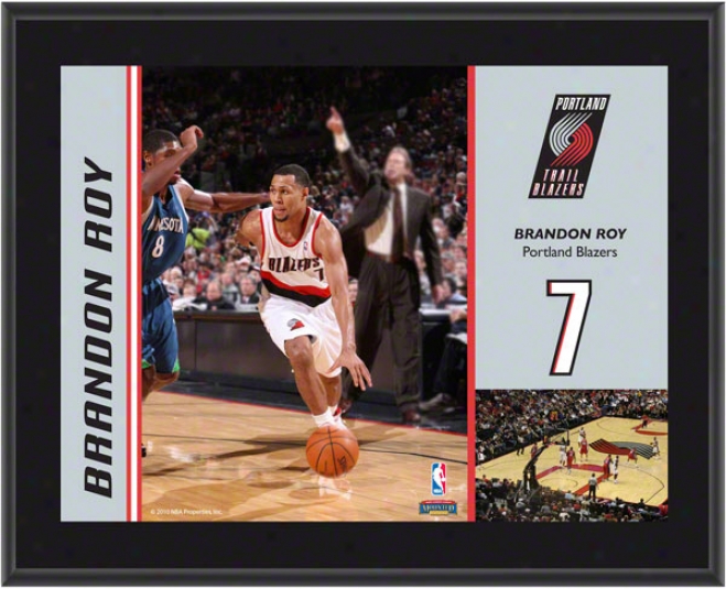 Brandon Roy Plaque  Details: Portland Trail Blazers, Sublimated, 10x13,_Nba Plaque