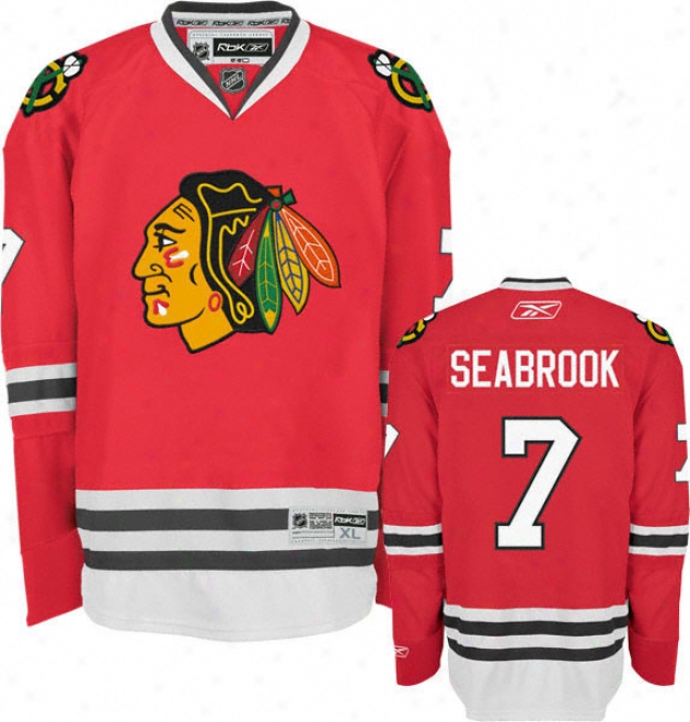 Brent Seabrook Jersey: Reebok Red #7 Chicago Blackhawks Premier Jersey