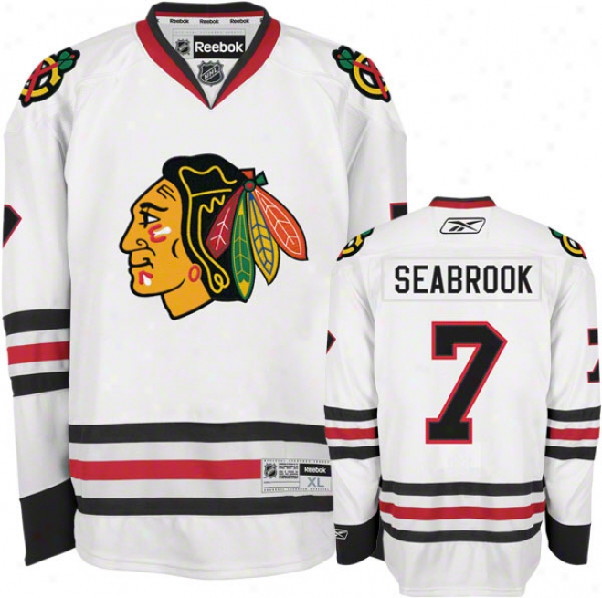 Brent Seabrook Jersey: Reebok White #7 Chicago Blackhawks Premier Jersey