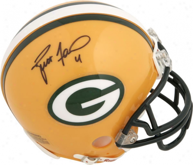 Brett Favre Green Bay Packers Autographed Mini-football Helmet