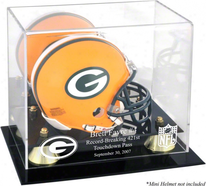 Brett Fa\/re Record-breaker Golden Classic Mini Helmet Display Case