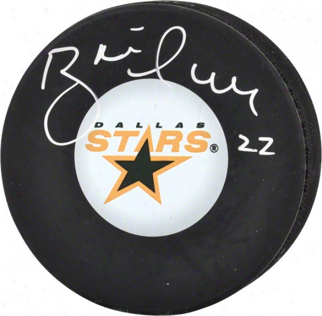 Brett Hull Autographed Puck  Details: Dallas Stars