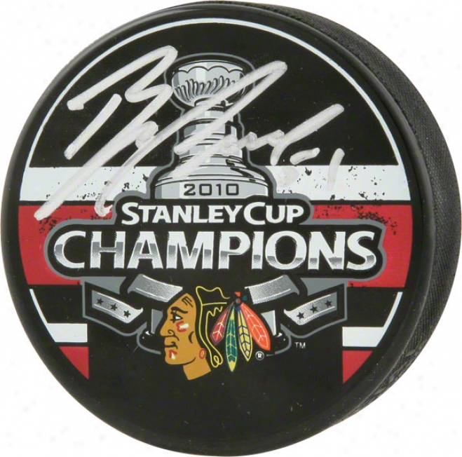 Brian Campbell Autographed 2010 Stanley Cup Lovo Puck