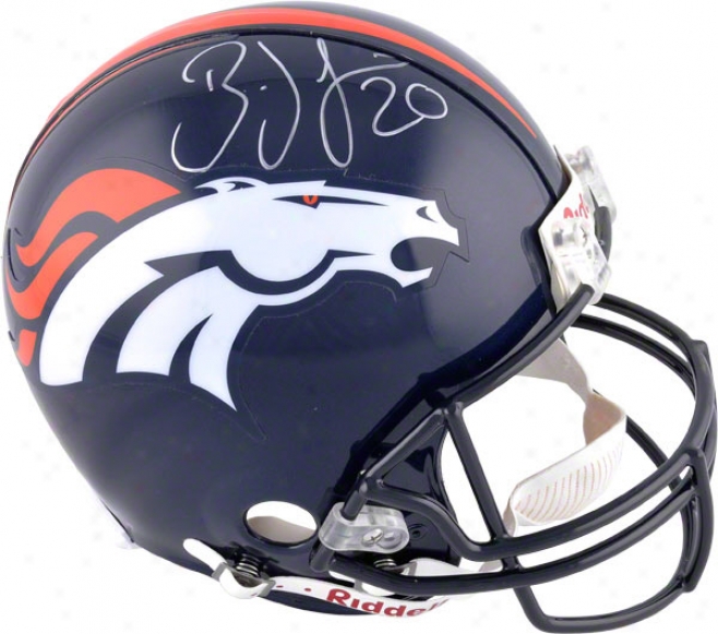 Brian Dawkins Autographed Pro-line Helmet  Details: Denver Broncos, Authentic Riddell Helmet