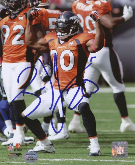 Brian Dawkkns Denver Broncos Autographed 8x10 Photograph