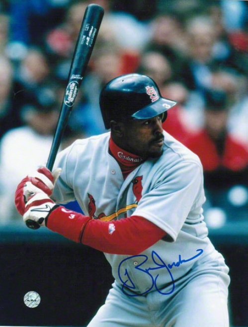 Brian Jordan St. Louis Cardinals Autographed 8x10 Photo At The Plate