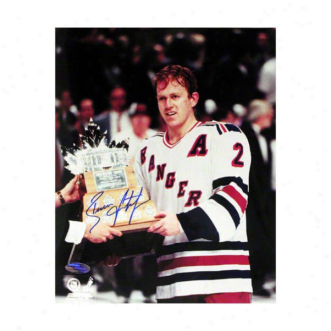 Brian Leetch New York Rangers 8x10 Autographed Photograph