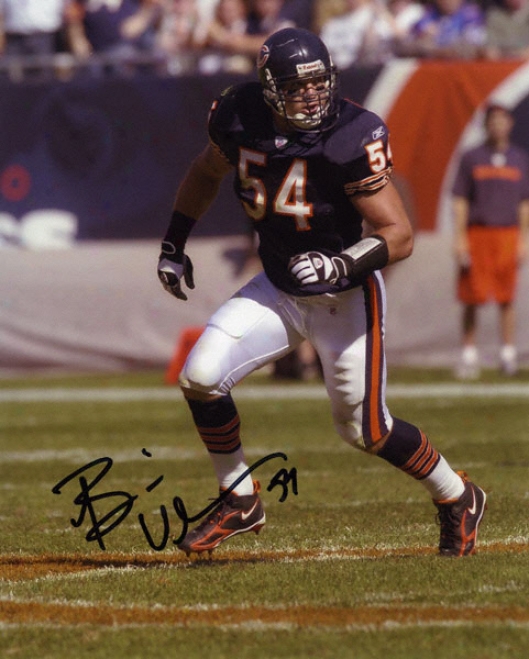 Brian Urlacher Chicafo Bears - Ball Hawk - Autographed 8x10 Photograph