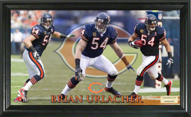 Brian Urlacher Chicago Bears Gridiron Ace 12x20 Frame