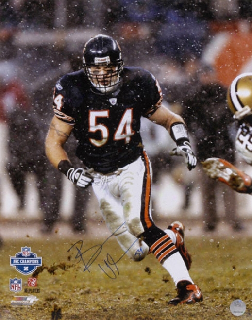 Brian Urlacher Chicago Bears - Snow - Autographed 16x20 Photograph