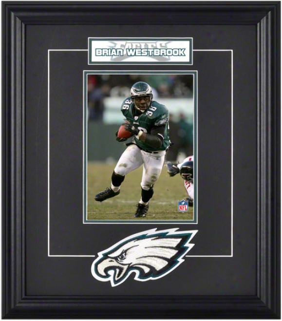 Brian Westbrook Framed 6x8 Photograph With Team Logo & Plate