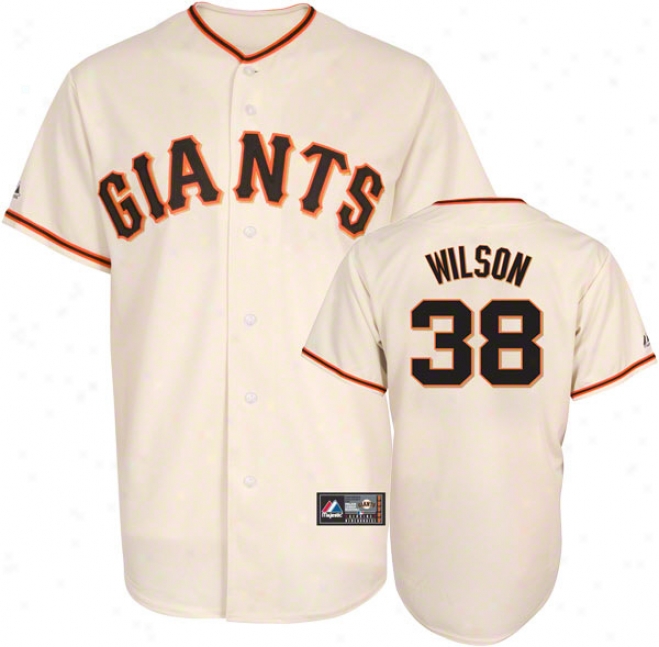 Brian Wilson Jersey: Adult Home Ivory Replica #38 San Francisco Giants Jersey