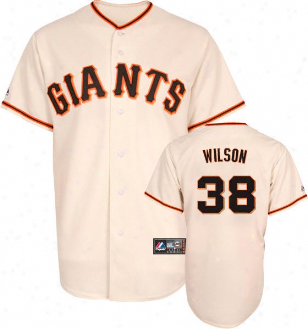 Brjan Wilson Jersey: Adult Majestic Home Ivory Replica #38 San Francisco Giants Jersey