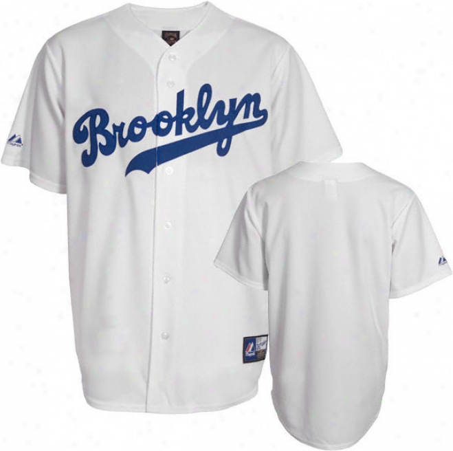 Brooklyn Dodgers Cooperstown Whiye Replica Jersey