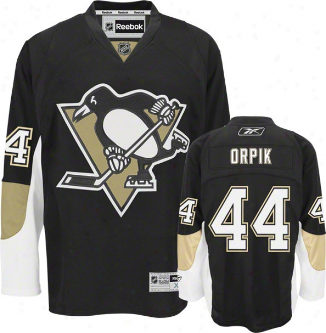 Brooks Orpik Jersey: Reebok Black #44 Pittsburgh Penguins Premier Jersey