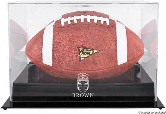 Brown Bears Black Base Logo Football Display Case