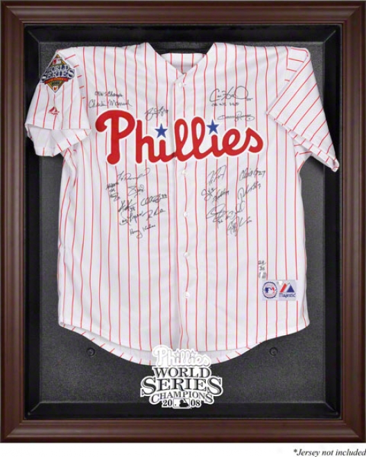 Brown Philadelphia Phillies - 2008 Natural order Series - Framed Logo Jersey Dissplay Case