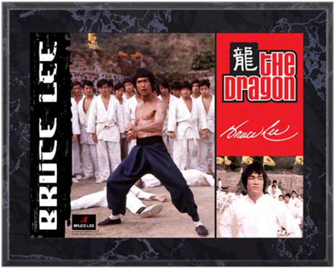 Bruce Lee 8x10 Marble Color Player Plaque-the Dragon