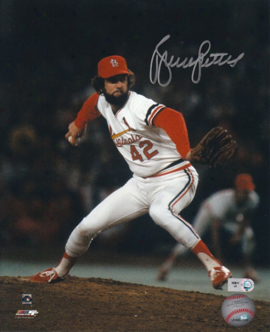 Bruce Sutter St. Louis Cqrdinals Autographed 8x10 Pitching Photo