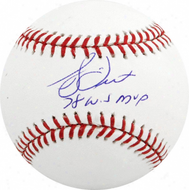 Bucky Dent Autographed Baseball  Details: 78 Ws Mvp Inscription