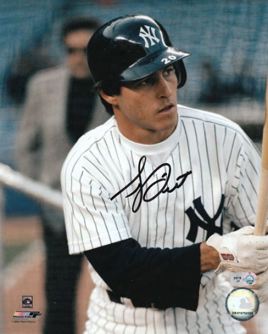 Bucky Dent New York Yankees - Batting Close-up - Autographed 8x10 Photograph