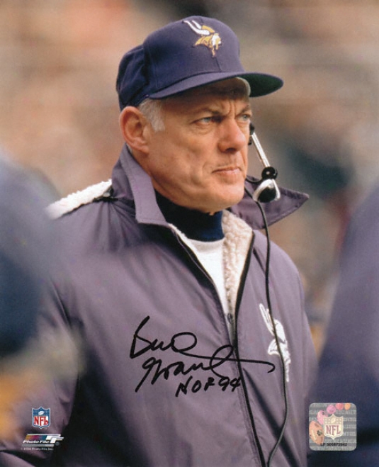 Bud Grant Minnesota Vikings Autographed 8x10 Photograph