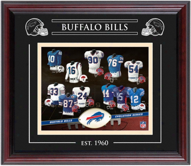 Buffalo Bills - Evolution - Framed 8x10 Collage With Laser Etching