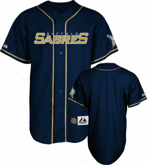 Buffalo Sabres Jersey: Navy Nhl Replica Baseball Jrrsey