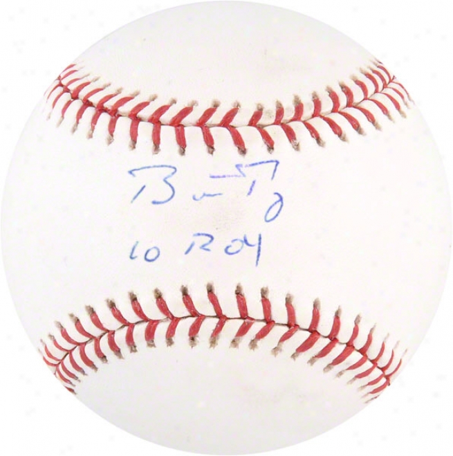 Buster Posey Autographed Baseball  Particulars: 2010 Roy Inscription