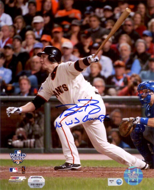 Buster Posey Autographed Photograph  Details: San Francisco Giants, 10 Ws Champs Inscription, 8x10