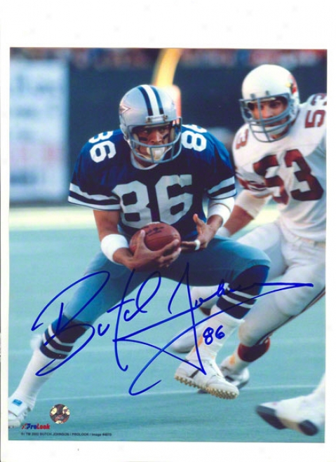 Butch Johnson Autographed Dallas Cowboys 8x10 Photo