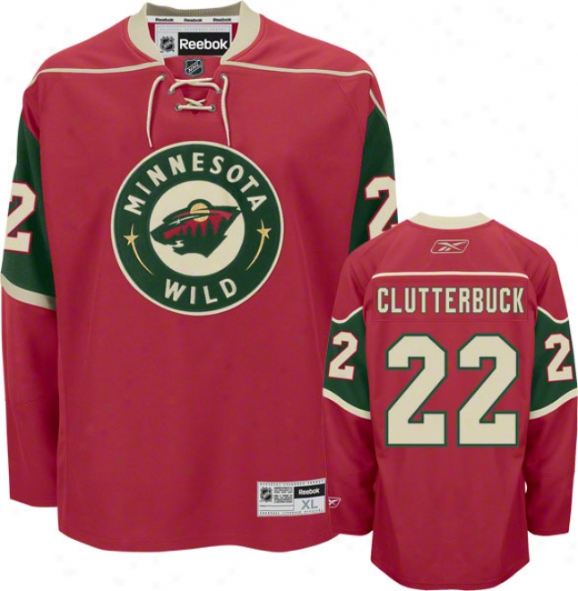 Cal Clutterbuck Jersey: Reebok Red #22 Minnesota Uncultivated Premier Jersry