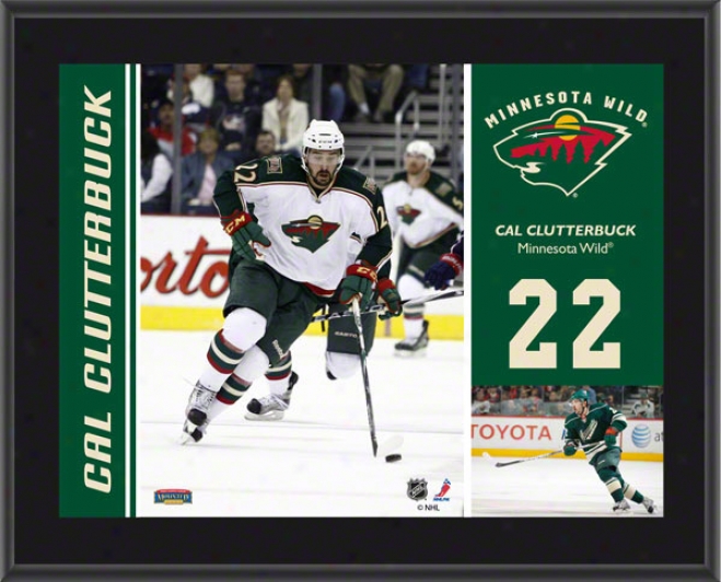 Cal Clutterbuck Plaque  Details: Minnesota Wild, Subliamted, 10x13, Nhl Plaque