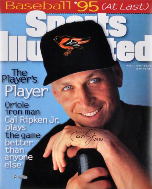 Cal Ripken Jr. Baltimore Orioles - Sports Illustrated Cover - Autographed 16x20 Photograph With 2632 Inscription