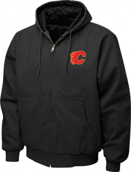 Calgary Flames Jacket: Black Reebok Cumberland Jacket