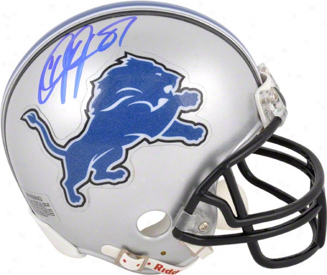 Calvin Johnson Autographed Mini Helmet  Details: Detroit Lions