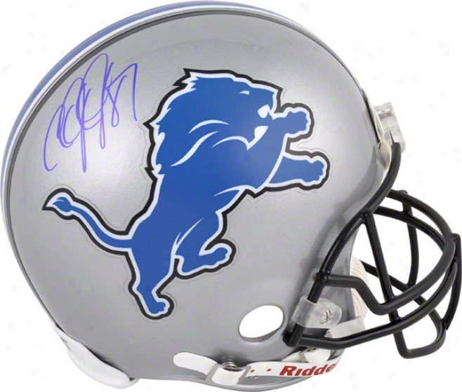 Calvin Johnson Autographed Pro-line Helmet  Details: Detroit Lions, Authentic Riddell Helmet, Riddell Authentic Helmet