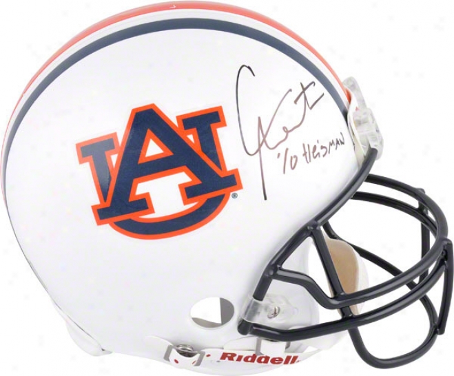 Cam Newton Autographed Helm  Details: Auburn Tigers, Inscription &quotheisman 10&quot