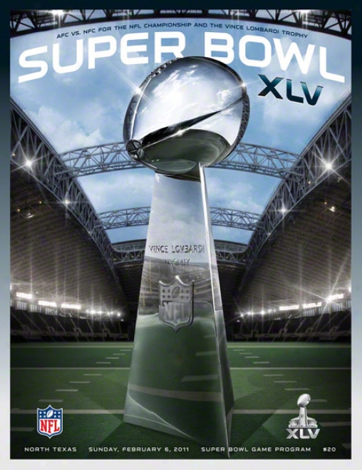 Canvas 22 X 30 Super Bowl Xlv Program Print  Details: 2011, Packers Vs Steelers