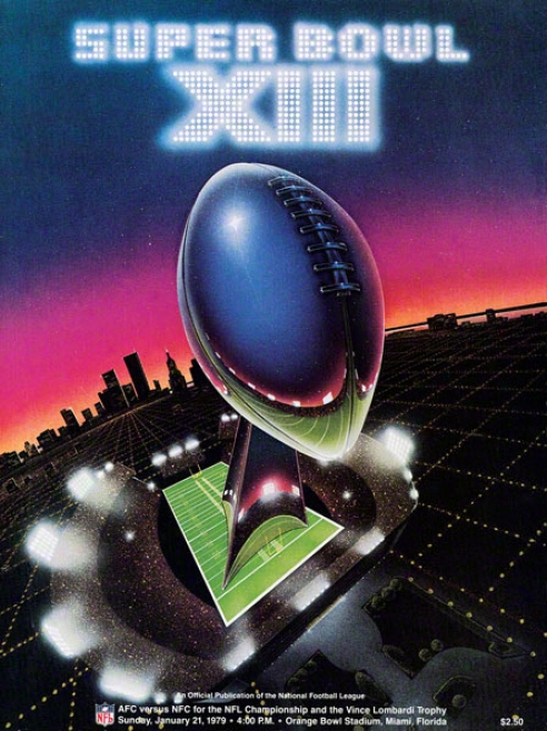 Canvas 36 X 48 Super Bowl Xiii Program Print  Details: 1979, Steepers Vs Cowboys