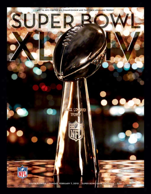 Canvas 36 X 48 Super Bowl Xliv Program Print  Details: 2010, Saints Vs Colts