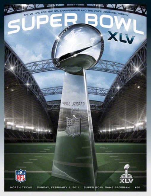 Canvas 36 X 48 Super Bowl Xlv Program Print  Derails: 2011, Packers Vs Steelers