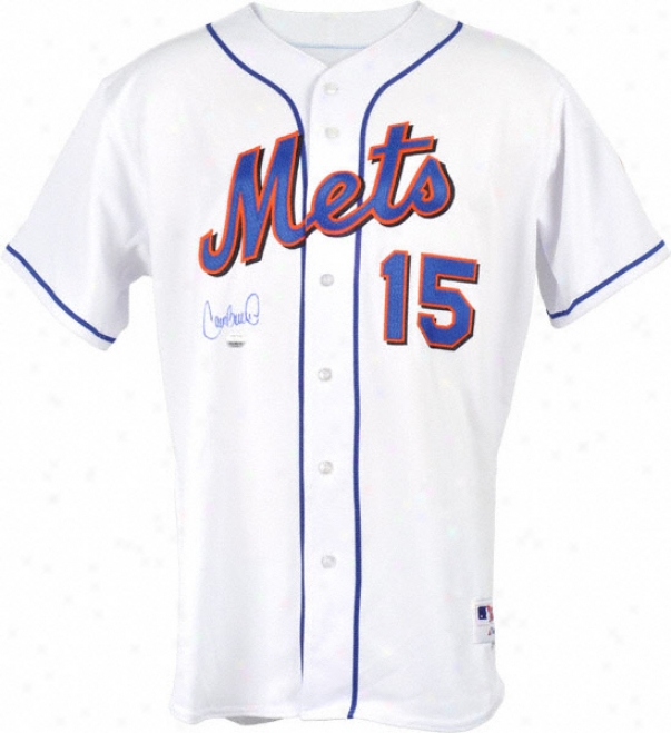 Carlos Beltran New York Mets Autographed Majestic Jdrsey