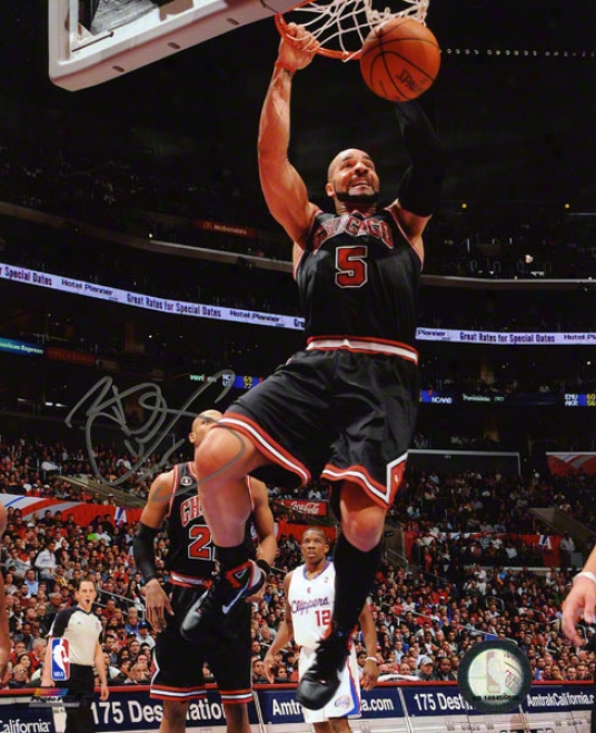 Carlos Boozer Autogeaphed Photograph  Details: 8x10, Chicago Bulls